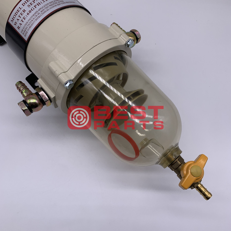 Excavator Spare Parts Diesel Fuel Water Oil Separator Filter Assembly With Switch 1000FG