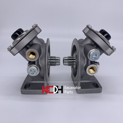fuel filter aluminum base assembly for Hyundai Kobelco excavator 23390-E0010 fuel water separator base R90T R90P