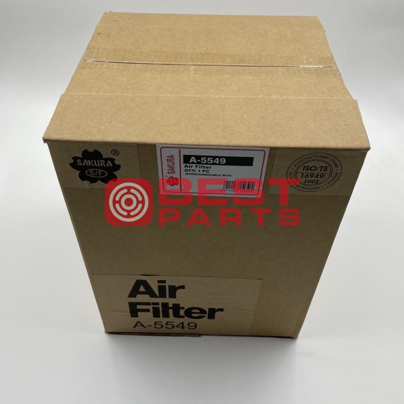 Machinery  Spare Parts Excavator Air Filter A-5549 AF25125M For SAKURA K2833PU K2833